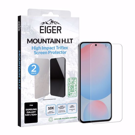 Picture of Eiger Eiger Mountain H.I.T Screen Protector GRS 2 Pack for Samsung S25+/ S24+